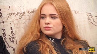 DEBT4k. Счастливый мужчина может использовать рыжую как шлюху, потому что у нее есть долги